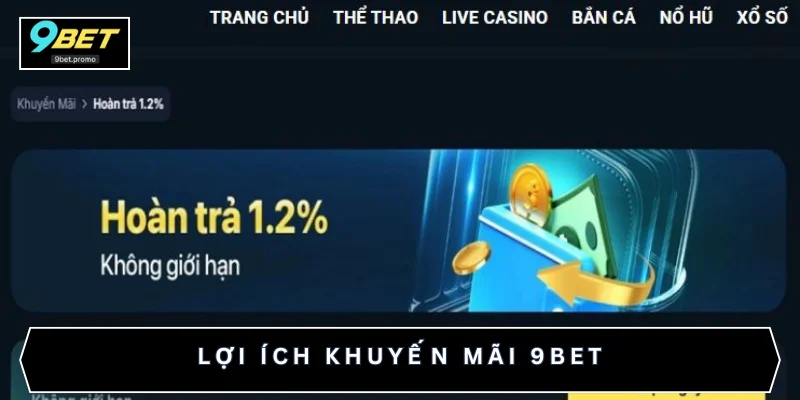 Lợi ích khuyến mãi 9BET